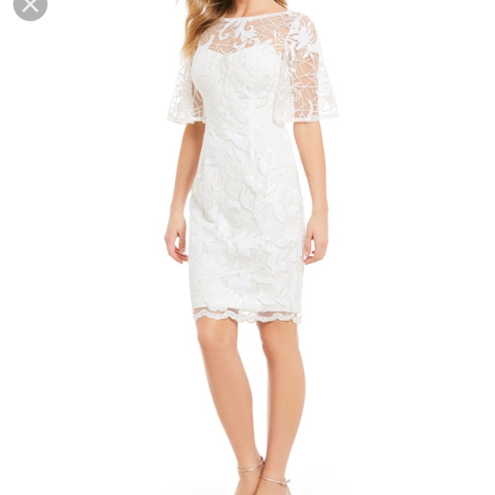 NWT! Adrianna Papell White sequin dress. Was $199.